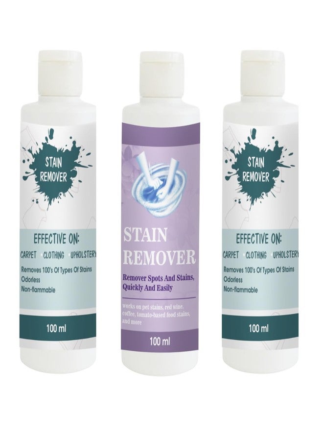 TOOVUS Stain Remover Combo Pack of Sky, Purple and Sky Stain Remover | Multi-Surface Cleaning Solution for Clothes, Fabrics, Upholstery (100 g Each) - Image 1